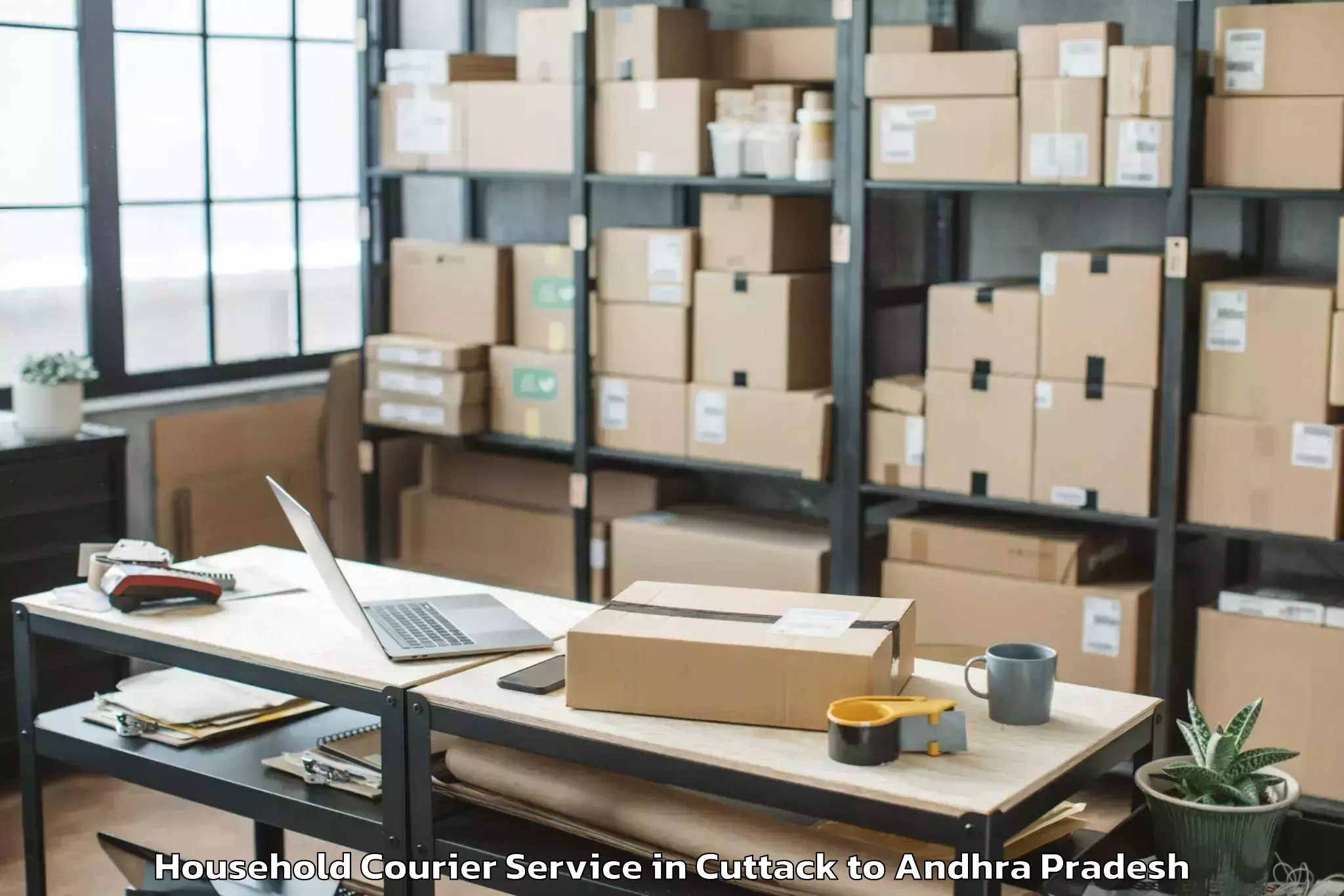 Top Cuttack to Nidamarru Household Courier Available